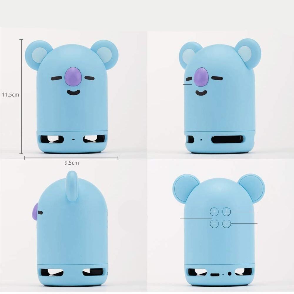 BT21 Official BTS Friends Duo Bluetooth Stereo Speaker & Figure Set (Speaker KOYA + Figure RJ)